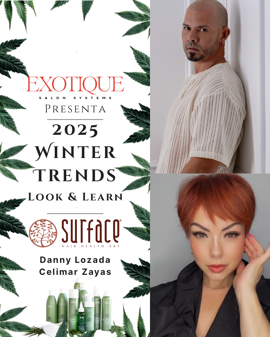 Surface Hair Health Discovery: “2025 Winter Trends” con Danny Lozada y Celimar Zayas