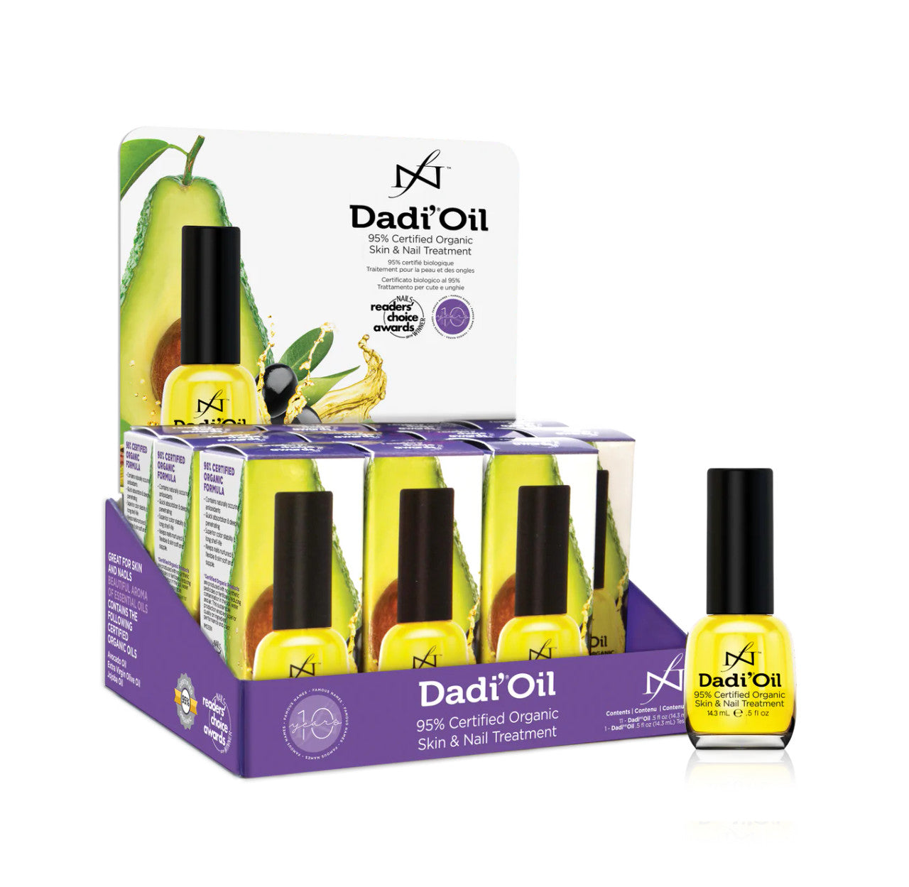 12 Pac 1/2 Oz. Dadi'Oil Display