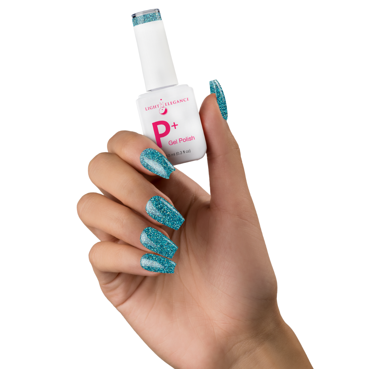 P+ Blast Off Blue Glitter Gel Polish 10 ml