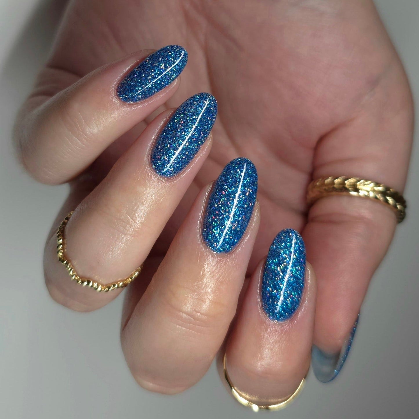P+ Blast Off Blue Glitter Gel Polish 10 ml