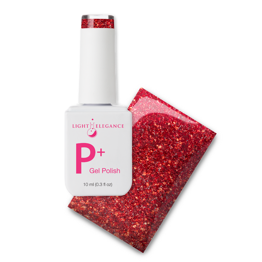 P+ Little Red Sled Glitter Gel Polish 10 ml