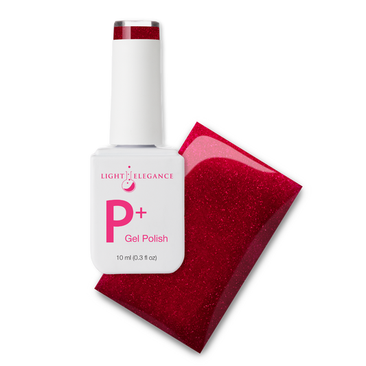 P+ Red Chandelier Glitter Gel Polish 10 ml